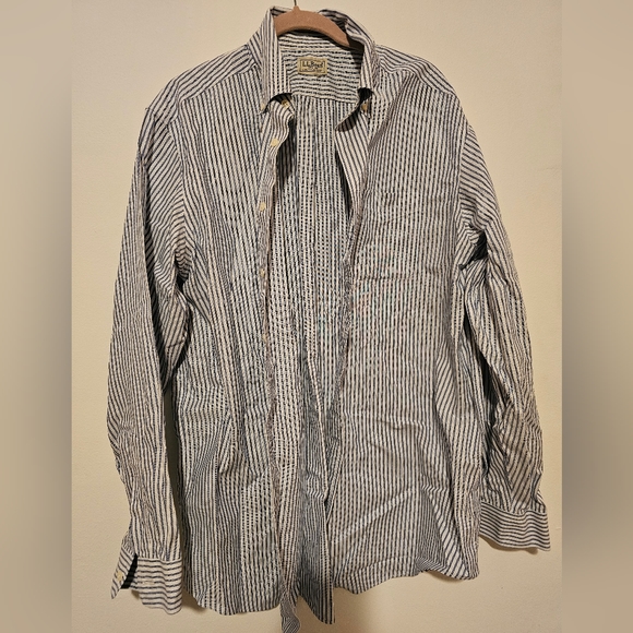 LL bean striped button down - Picture 1 of 4